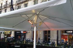 Heater installed in a sunshade